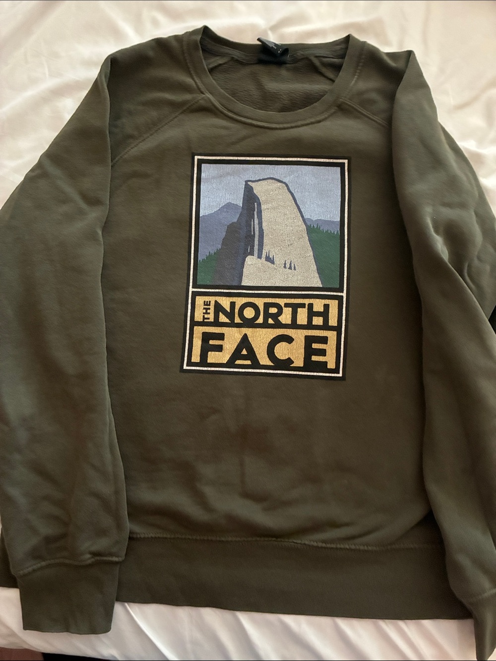 The North Face Olive Graphic Crewneck Sweatshirt